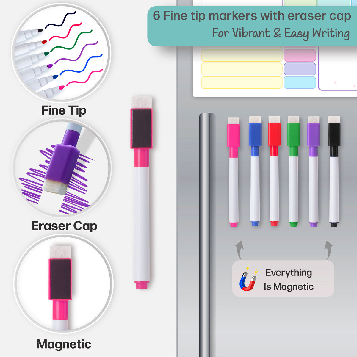 Chore Chart, Daily Planner & 6 Vibrant Markers – ModerNeat