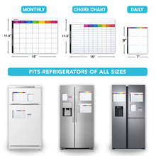 Load image into Gallery viewer, Chore Chart, Monthly Calendar, Daily Notepad and 4 Vibrant Markers
